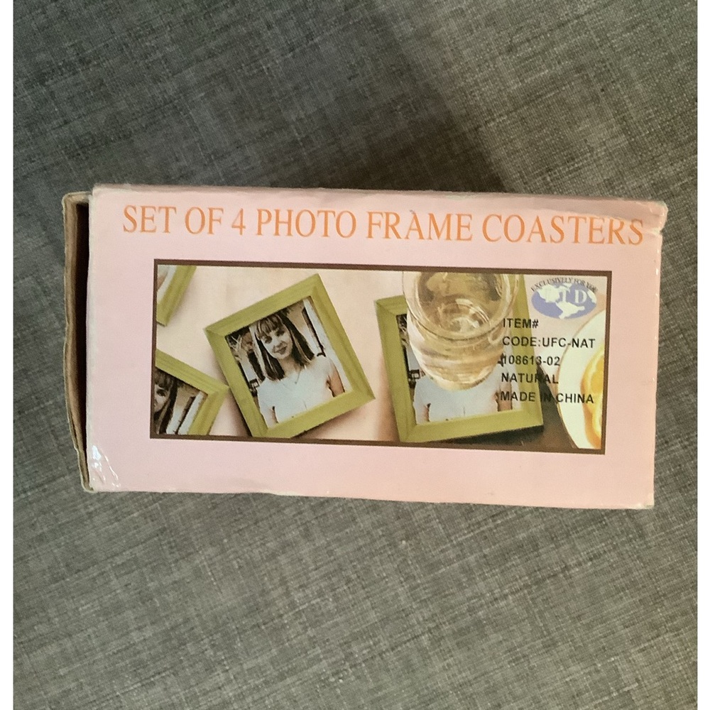 Brand new set of 4 photo frame coasters